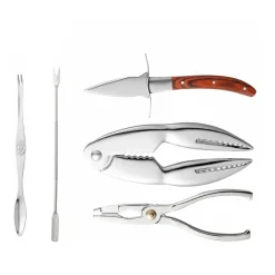 Couverts et accessoires pour fruits de mer Skai 15 pièces, Acier inoxydable