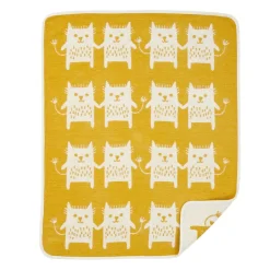 Couverture chenille Little me, jaune