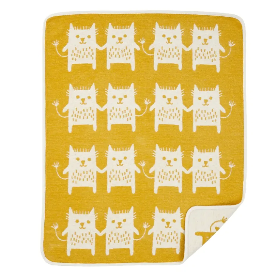 Couverture chenille Little me, jaune