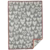 Couverture en laine Baby Heart, gris