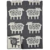 Couverture en laine Mouton, gris 130x180 cm
