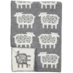 Couverture en laine Mouton, gris 90x130 cm