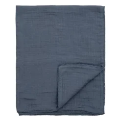 Couverture en mousseline Bloomingville 80x100 cm, Bleu