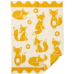 Couverture enfant Fox, safran