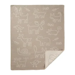 Couverture enfant In the woods 70x90 cm, Beige