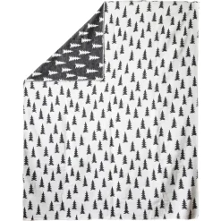 Couverture tissée Gran 140x180 cm, Noir-blanc