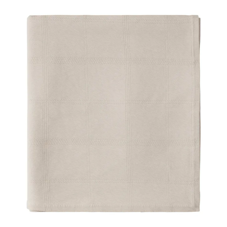 Couvre-lit Checked Jacquard 160x240 cm, Light beige