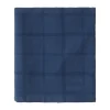 Couvre-lit Checked Jacquard 260x240 cm, Denim blue