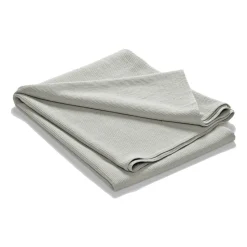 Couvre-lit en coton délavé Stripe 180x260, Gris clair
