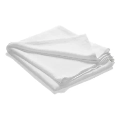 Couvre-lit en coton délavé Stripe 260x260, Blanc