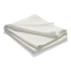 Couvre-lit en coton délavé Stripe 260x260, Blanc cassé