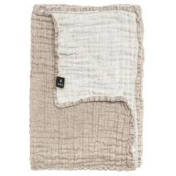 Couvre-lit Hannelin beige-blanc, 160x260 cm
