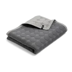 Couvre-lit Mega Dot organic 260x260 cm, Dark grey