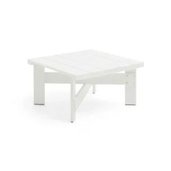 Crate Low Table 75,5x75,5 cm pin laqué, White