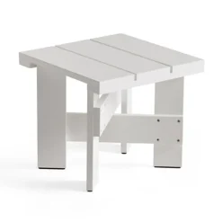 Crate Low Table 45x45x40 cm pin laqué, White