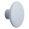 Crochet Dots wood light blue, Ø9 cm