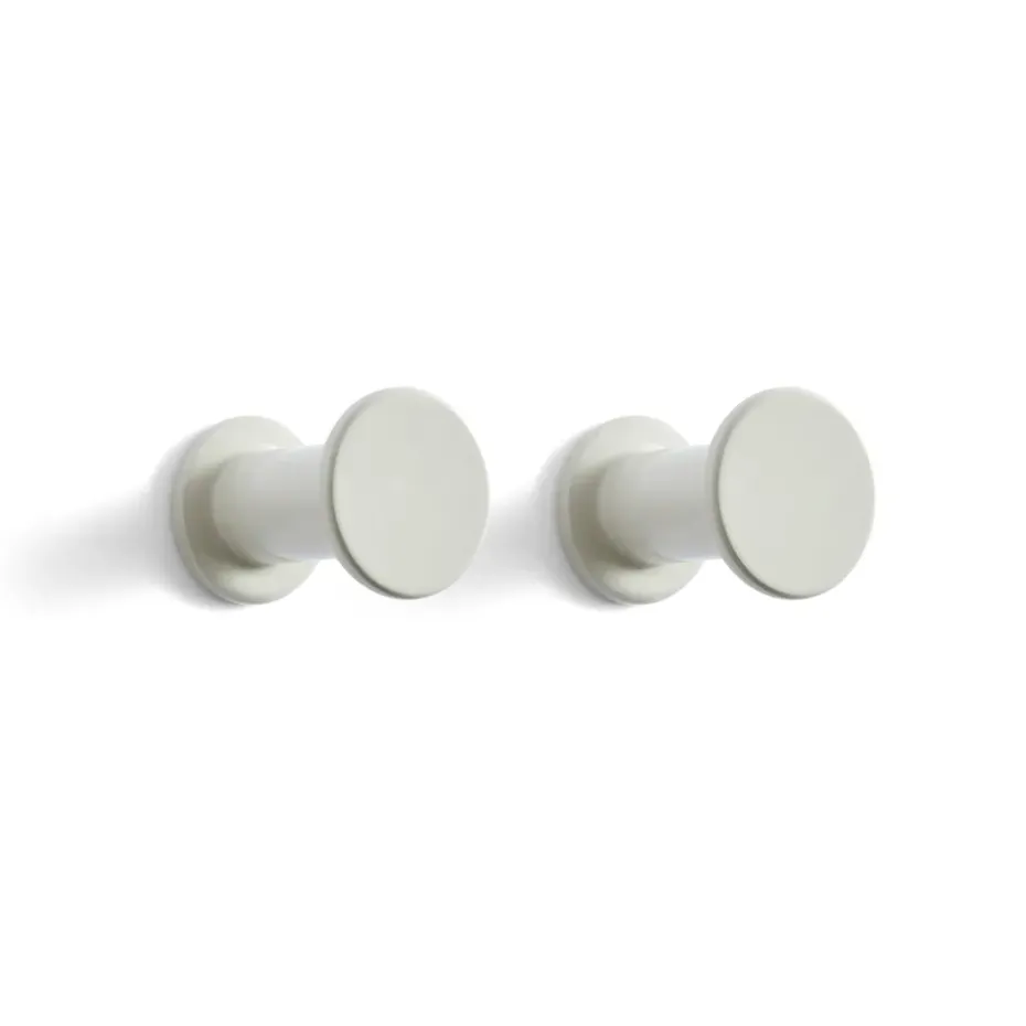 Crochets Bolt Ø2,8 cm, lot de 2, Light grey