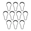 Crochets pour rideau de douche Aqua, lot de 10, Noir