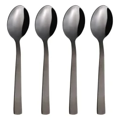 Cuillère à dessert Raw, lot de 4, Noir