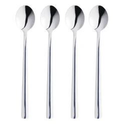 Cuillère à latte Raw Lot de 4, Acier inoxydable poli brillant