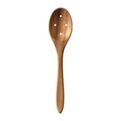 Cuillère à olives Raw teak 18 cm, Marron