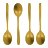Cuillère à thé Nicolas Vahé, lot de 4, Finition dorée antique