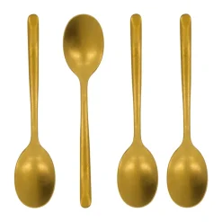 Cuillère à thé Nicolas Vahé, lot de 4, Finition dorée antique