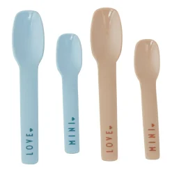 Cuillère favorite mini Design Letters 4 Pièces, Light blue