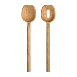 Cuillère Norden, lot de 2, Chêne-acier inoxydable