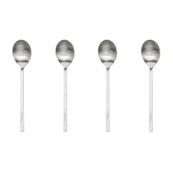 Cuillères à café Yuka, lot de 4, Acier brossé