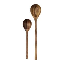 Cuillères de service Teak 2 pièces, Marron