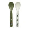 Cuillères Elsa Beskow Tomtebobarnen, lot de 2, Vert-blanc
