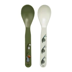 Cuillères Elsa Beskow Tomtebobarnen, lot de 2, Vert-blanc