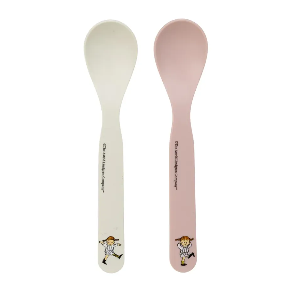Cuillères Pippi Cirkus, lot de 2, Rose-blanc