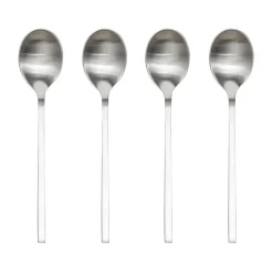 Cuillères Yuka, lot de 4, Acier brossé