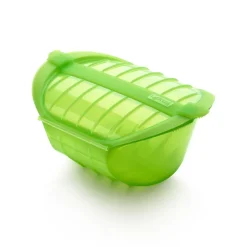 Cuiseur vapeur profond micro-ondes Lékué 1-2 portions, Vert