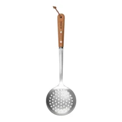 Écumoire en acier inoxydable 37,5 cm, Hêtre