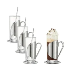 Darry irish coffee set, Verre-acier inoxydable