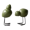 DBKD Décoration de Pâques Swedish Birds Lot de 2, Vert brillant