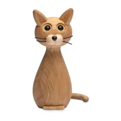 Décoration Brave Chat 24 cm Chêne, Chêne