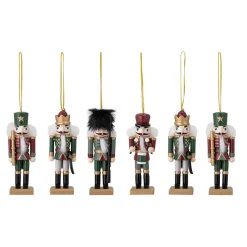 Décoration de Noël Casse-Noisette Nikita 6 Pièces, Vert