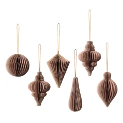 Décoration de Noël Christmas mix Lot de 6, Indian tan