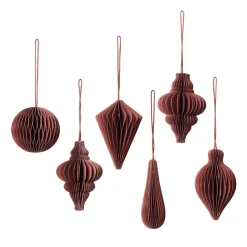 Décoration de Noël Christmas mix Lot de 6, Pompeian red