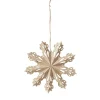Décoration de Noël Snowflake natural, Ø15 cm