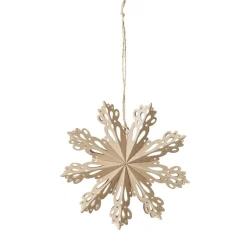 Décoration de Noël Snowflake natural, Ø15 cm