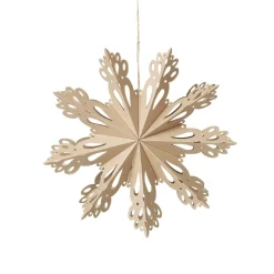 Décoration de Noël Snowflake natural, Ø30 cm