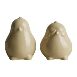 Décoration de Pâques Chubby chicken, Lot de 2, Shiny yellow