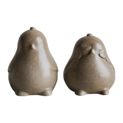 Décoration de Pâques Chubby chicken, Lot de 2, Beige