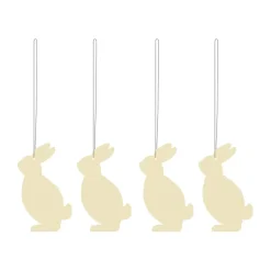 Décoration de Pâques Easter Deco lièvre Lot de 4, Light yellow