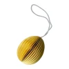 Décoration de Pâques en papier Ovoid 7 cm, Jaune